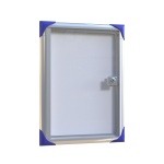 Informationsvitrine zur Wandaufhängung mit Rückwand Stahl weiß 